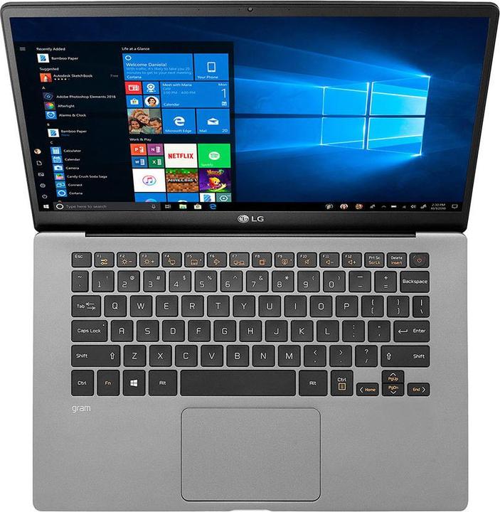 Actual product image LG gram 14 - 14Z90N-V.AR52G (14", Intel Core i5-1035G7, 8 GB, 256 GB, DE)