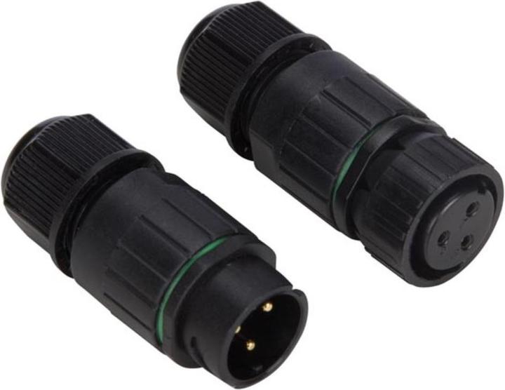 Produktbild Velleman 3-POL. STECKVERBINDER - WASSERDICHT IP67 - 13 A 230 V (1 Set)