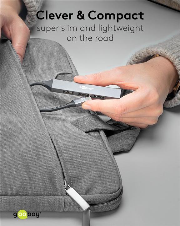 Actual product image Goobay Slim (USB-C, 4 Ports)