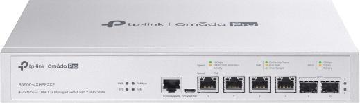 Produktbild TP-Link S5500-4XHPP2XF, Managed, L2/L2+, Power over Ethernet (PoE), Rack-Einbau (1 Ports)