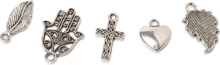 Image du produit VBS Charms Pendentif Mix "Give me five", lot de 5 (Métal)