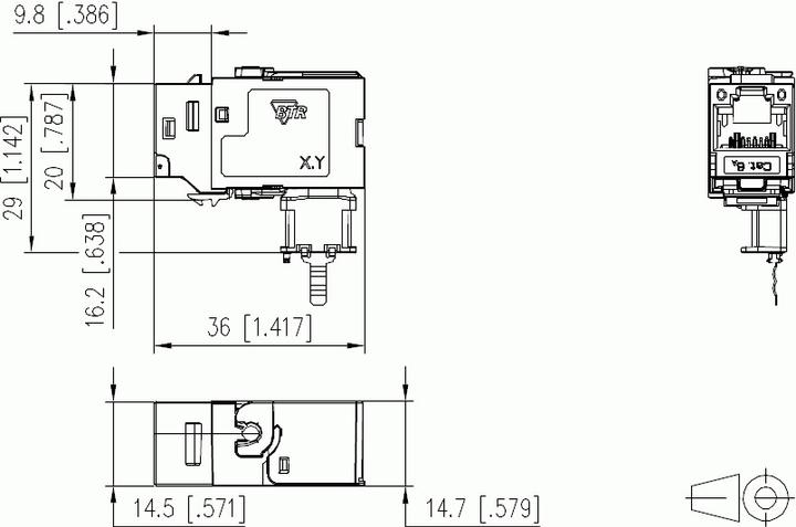 Actual product image Metz Connect Keystone module CAT 6A (Keystone module)