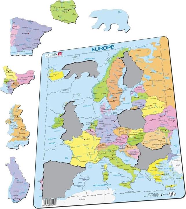 Produktbild Larsen Puzzle Karte Europa Politisch Maxi (37 Teile)
