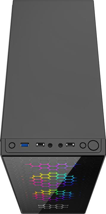 Actual product image Gembird Gaming ARGB case Fornax 500 bl (uATX, ATX, Mini-ITX, mATX)