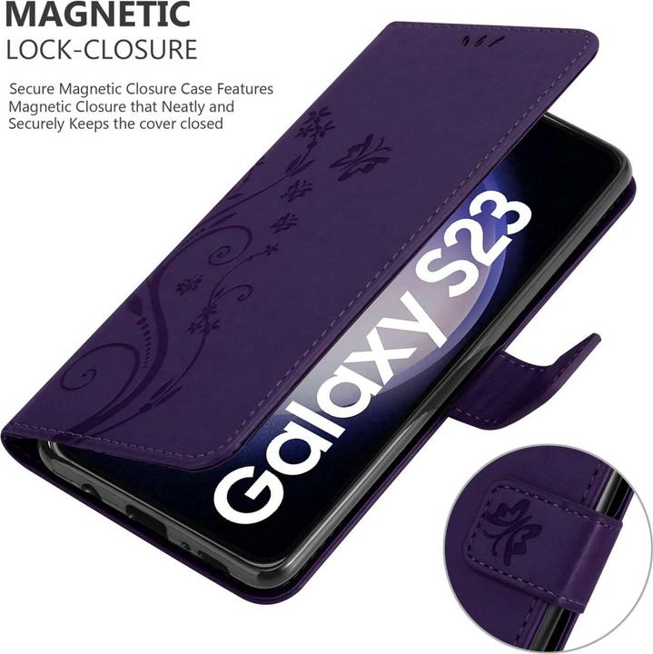 Produktbild Cadorabo Hülle für Samsung Galaxy S23 mit Blumen Muster (Samsung Galaxy S23)