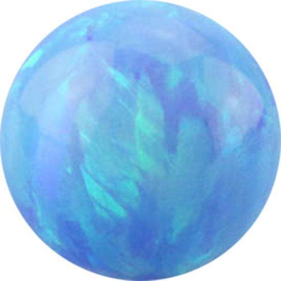 Star Piercing Micro Kugel Opal hellblau (Chirurgenstahl 316L, ohne Messing)