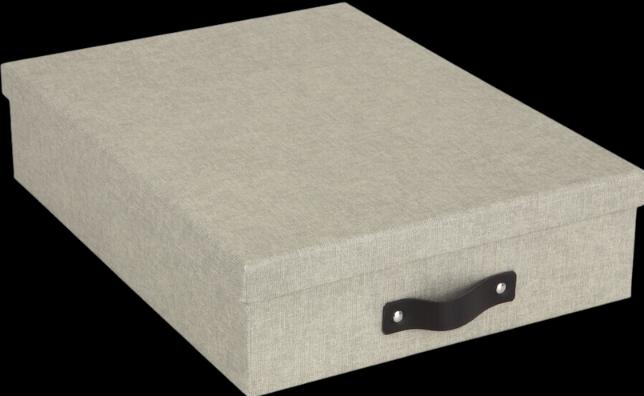 Image du produit Bigso Boîte Housse en lin Oskar Linen nature (26 x 35 x 8,5 cm)