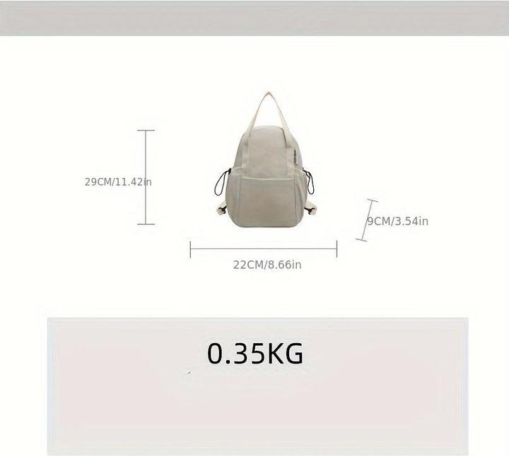 Immagine prodotto Only-Bags.Store Zaino in nylon leggero, borsa a tracolla alla moda, borsa fitness a tinta unita