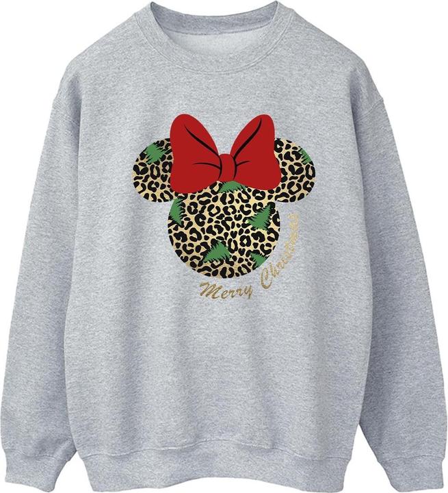 Disney Minnie Mouse Leopard Christmas Sweatshirt (S)