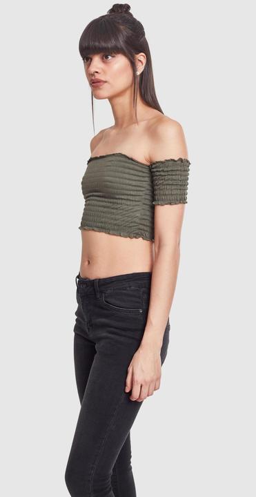 Immagine prodotto Urban Classics Top donna con spalla fredda accorciata e fumo (L)