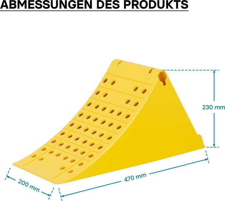 Produktbild Wiltec Unterlegkeile LKW 6,5t Bremskeil Anhänger Hemmschuhe Anhängerkeil