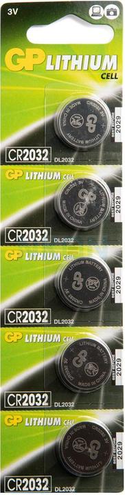 Productafbeelding GP Batteries Cr2032 (5 Pcs., CR2032, 220 mAh)