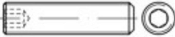 Productafbeelding Toolcraft Stelschroef M3 25 mm roestvrij staal (50 Schroeven per stuk)