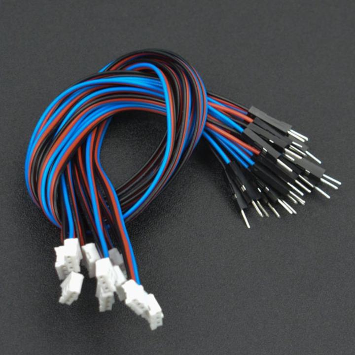 Produktbild DFRobot Gravity 3pin analoge PH2.0 zu Dupont Male Kabel 30cm 10Stk