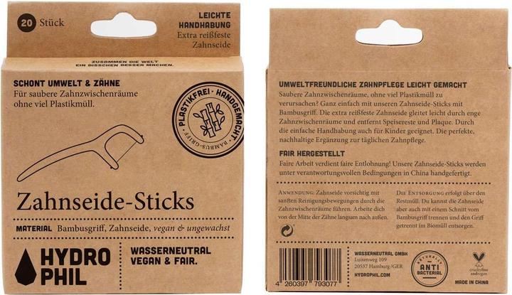 Actual product image Hydrophil Bamboo floss sticks (0.80 m)