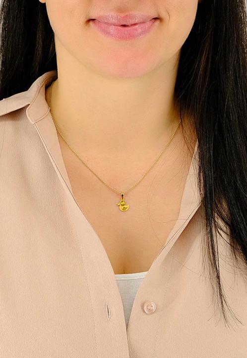 Immagine prodotto Muau Ciondolo anatra oro giallo 750, 18x11 mm (Oro 750/18 K)