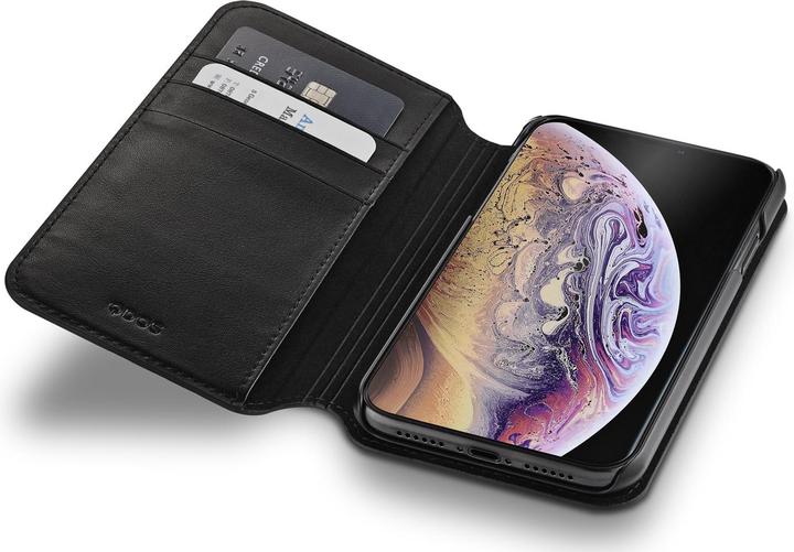 Image du produit QDOS Etui Folio Milano En Cuir Noir : Apple Iphone Xr (Apple iPhone XR)