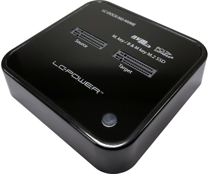 Actual product image LC-Power LC-DOCK-M2-NVME for 2x NVMe-M.2-SSD docking station retail