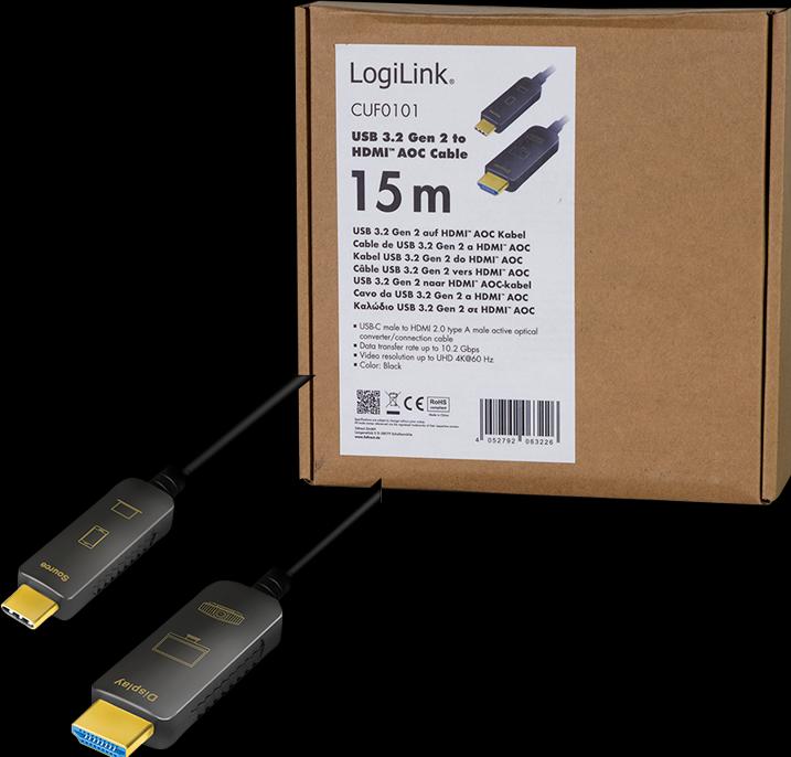 Produktbild LogiLink USB 3.2-Kabel USB-C/HDMI 15m (15 m, HDMI)