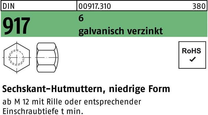 Actual product image DIN 917 niedrige Form