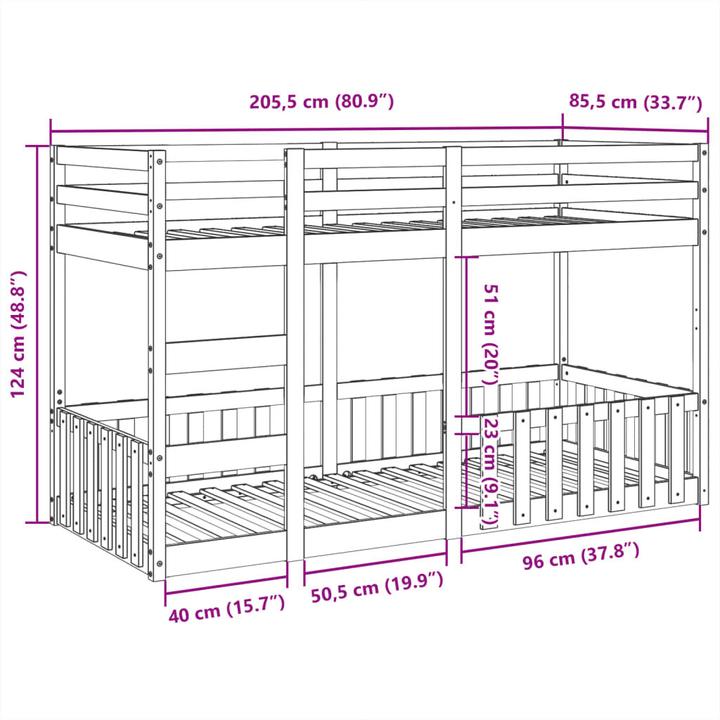 Produktbild VidaXL Etagenbett (80 x 200 cm)