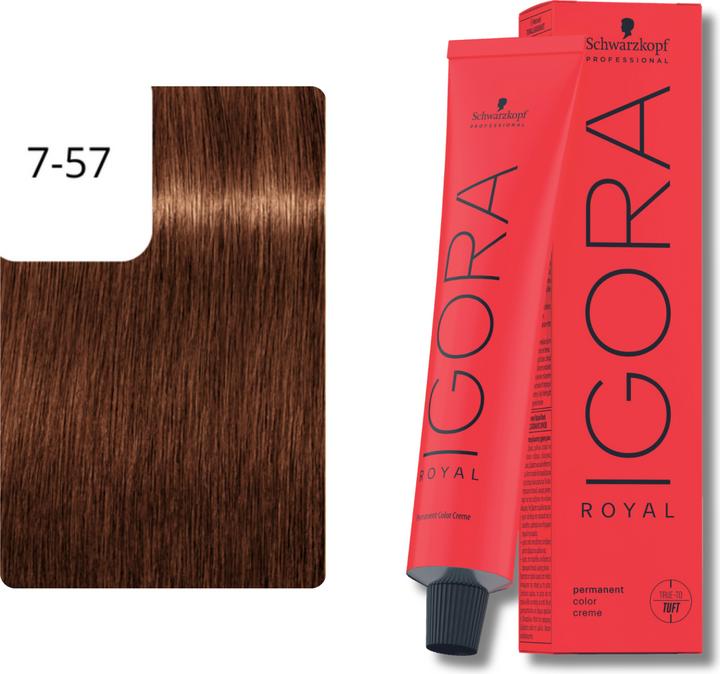 Produktbild Schwarzkopf Professional Igora Royal (7-57 Mittelblond Gold Kupfer)