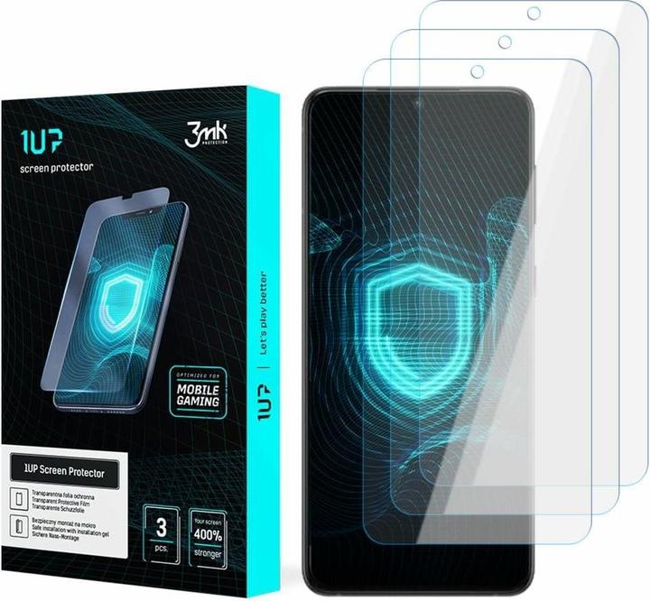 Actual product image 3MK Folia 1UP Xiaomi Redmi 12 Folia Gaming 3szt (3 Piece, Xiaomi Redmi 12)
