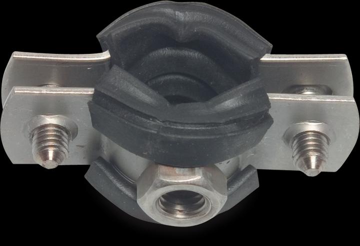 Produktbild Bevo Schraubrohrschelle Edelstahl 304 74-80 mm x M8/M10 Innengewinde Typ 2-Teilig