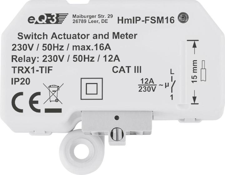 Homematic IP Schalt-Mess-Aktor,16 A,Unterputz (Schaltaktor)