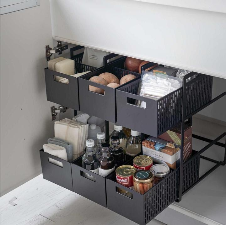 Actual product image Yamazaki Storage baskets with stand TOWER (1 x)