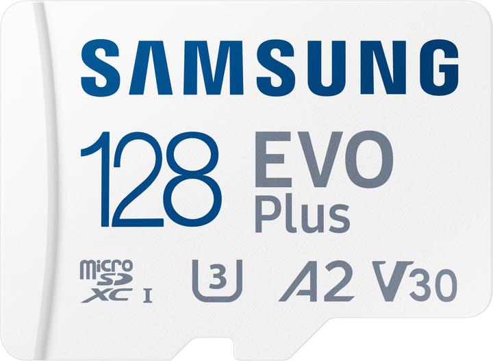 Actual product image Samsung EVO Plus (128 GB, microSDXC, U3, UHS-I)