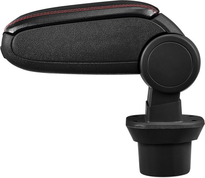 Actual product image Pro-Tec Centre armrest BMW Mini R55 56 57 Storage compartment imitation leather black with red stitching