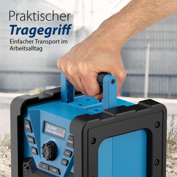 Actual product image Blaupunkt Construction site radio with DAB+ and rechargeable battery | BSR 300 (DAB+, VHF, Bluetooth)