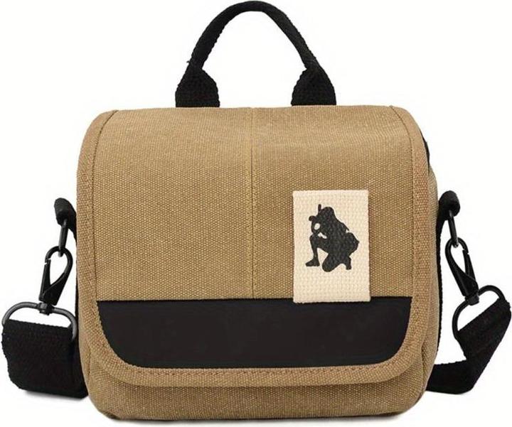Immagine prodotto Only-Bags.Store Pratica borsa crossbody per fotocamera SLR DSLR borsa a tracolla in tela con chiusura a zip (Borsa a tracolla per fotocamera)