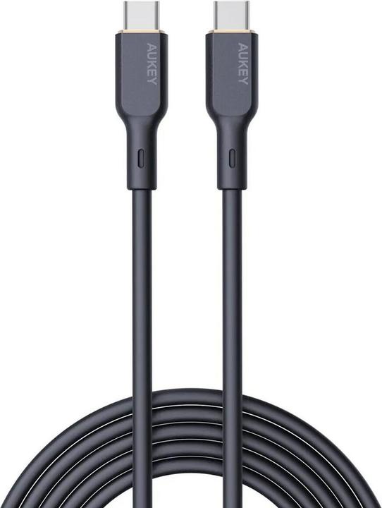 Produktbild Aukey USB-C Cable in Silicone, 100W, 1m - Black (1 m, USB 3.2 Gen 1, 100 W)