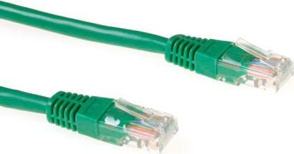 Câble patch vert U/UTP CAT5E de 5 mètres avec connecteurs RJ45. Cat5e u/utp vert 5.00m (U/UTP, CAT5e, 5 m)