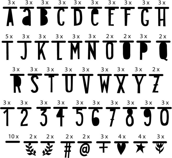 Actual product image A Little Lovely Company Letter banner GALE001 black