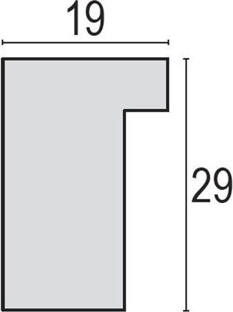 Image du produit ZEP Niki Black 15x20 bois avec passe-partout (15 x 20 cm)
