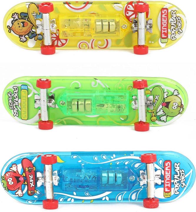 Actual product image Toi-Toys Finger skateboard with light and extra wheels