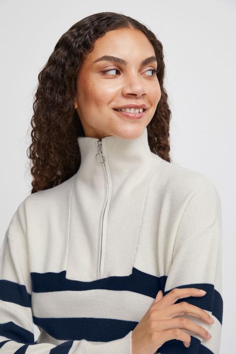 Actual product image B.young BYMANINA ZIPPER STIPE PULLOVER - 20813910 (XXL)