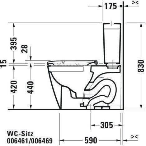 Produktbild Duravit WC-Sitz HAPPY D.2 o Absenkauto abnehmbar verlängert weiss