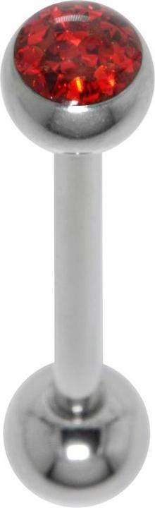 Bijouteria Zungenpiercing (Chirurgenstahl 316L, Epoxiharz, Kristall)