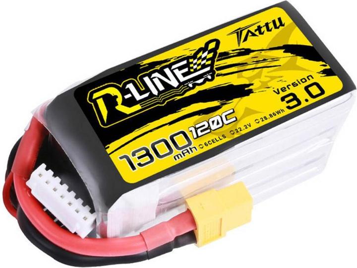 Tattu 22.2V 1300mAh 120C R-Line V3.0 (22.20 V, 1300 mAh)