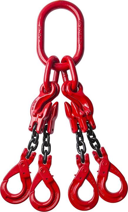 Actual product image Delta YE.8.4SVI.08.010 Kettenlänge 4-Sprong, 1 Meter, Sicherheitshaken mit Haltehaken, 4,25 Tonnen