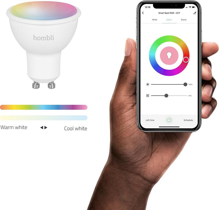 Actual product image Hombli Smart Spot (GU10, 5 W, 350 lm, 2 x, F)