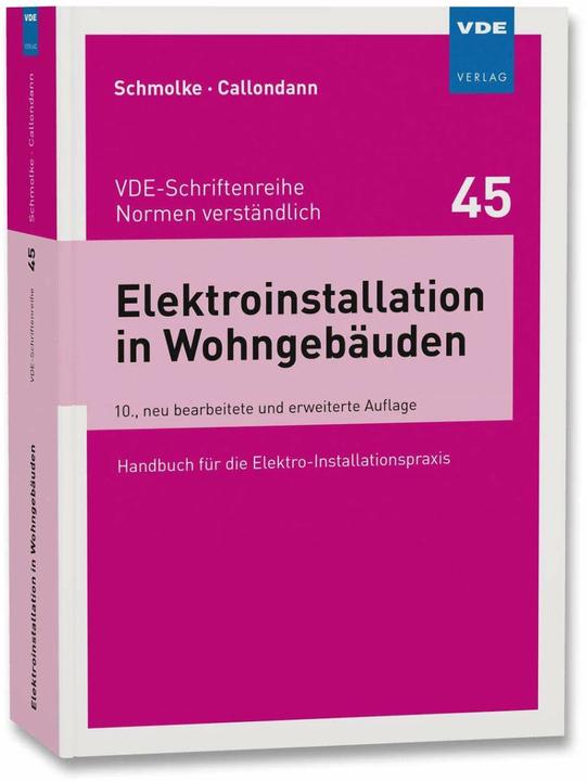 Produktbild Elektroinstallation in Wohngebäuden (Deutsch, Herbert Schmolke, Karsten Callondann, 2021)