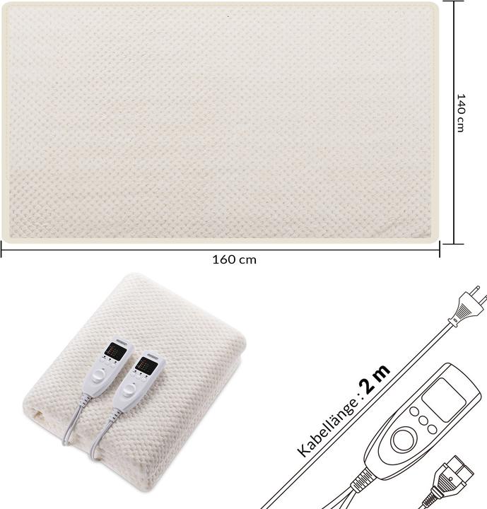 Image du produit Monzana Sous-couverture électrique (160 x 140 cm)