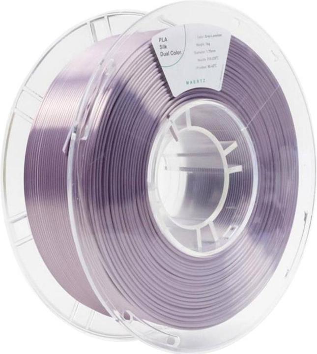 Immagine prodotto Maertz PMMA-1021-006 PMMA-1021-006 Filamento PLA Silk Silky glossy 1,75 mm 10 (PLA, 1.75 mm, 1000 g, Grigio)