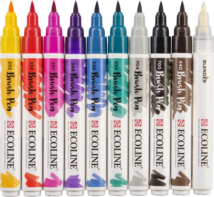 Produktbild Talens Ecoline Brush Pen Set (Mehrfarbig, Rot, 10 x)