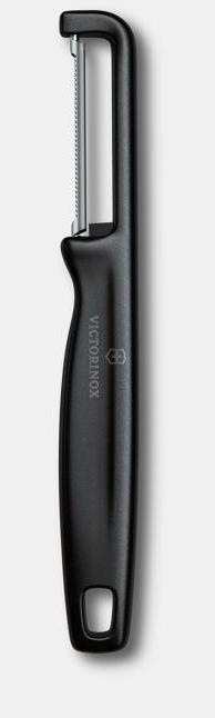 Produktbild Victorinox Iota Sparschäler, gezahnt, zweischneidig, schwarz